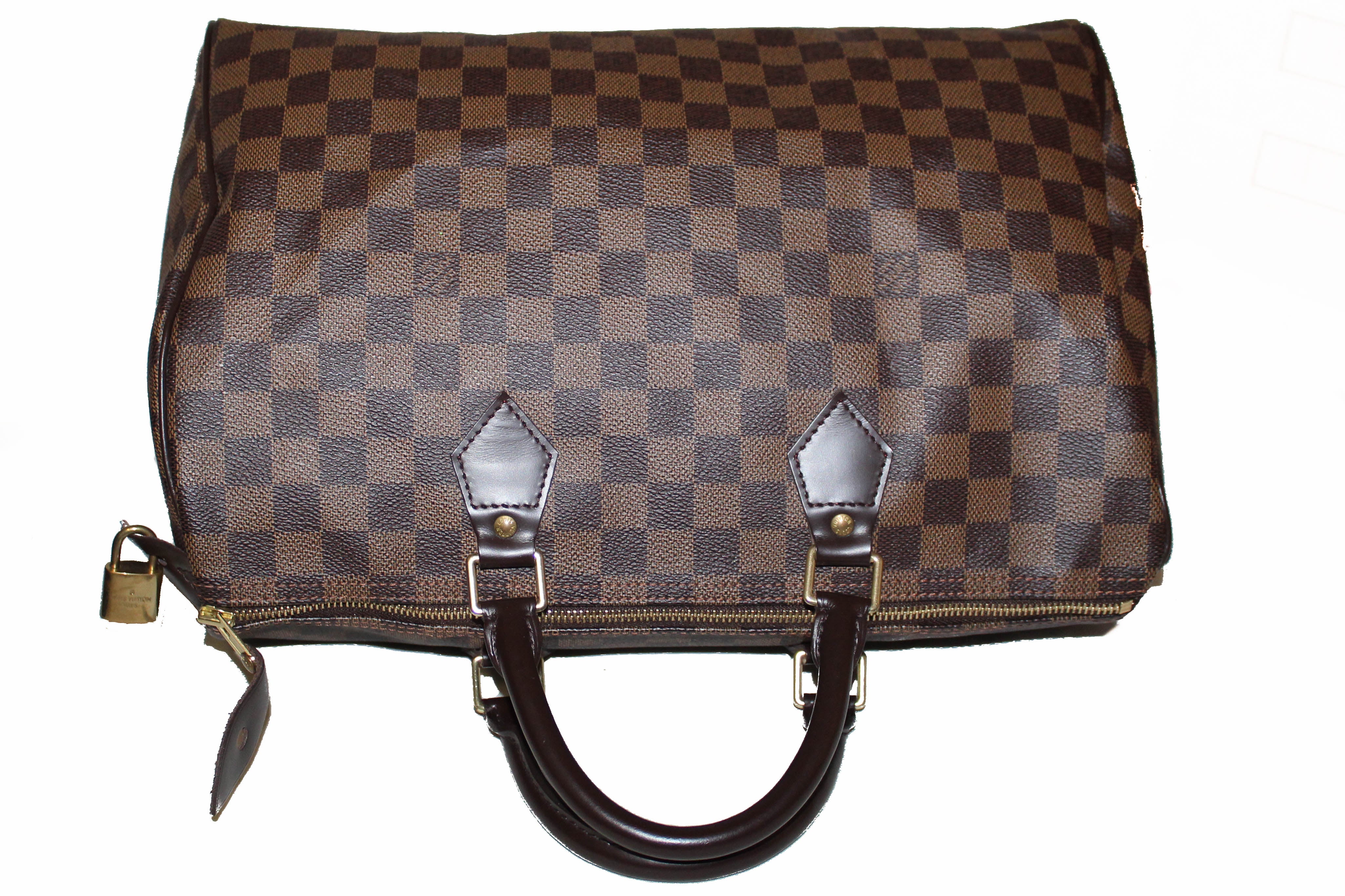 Authentic Louis Vuitton Damier Ebene Speedy 35 Handbag – Paris Station Shop