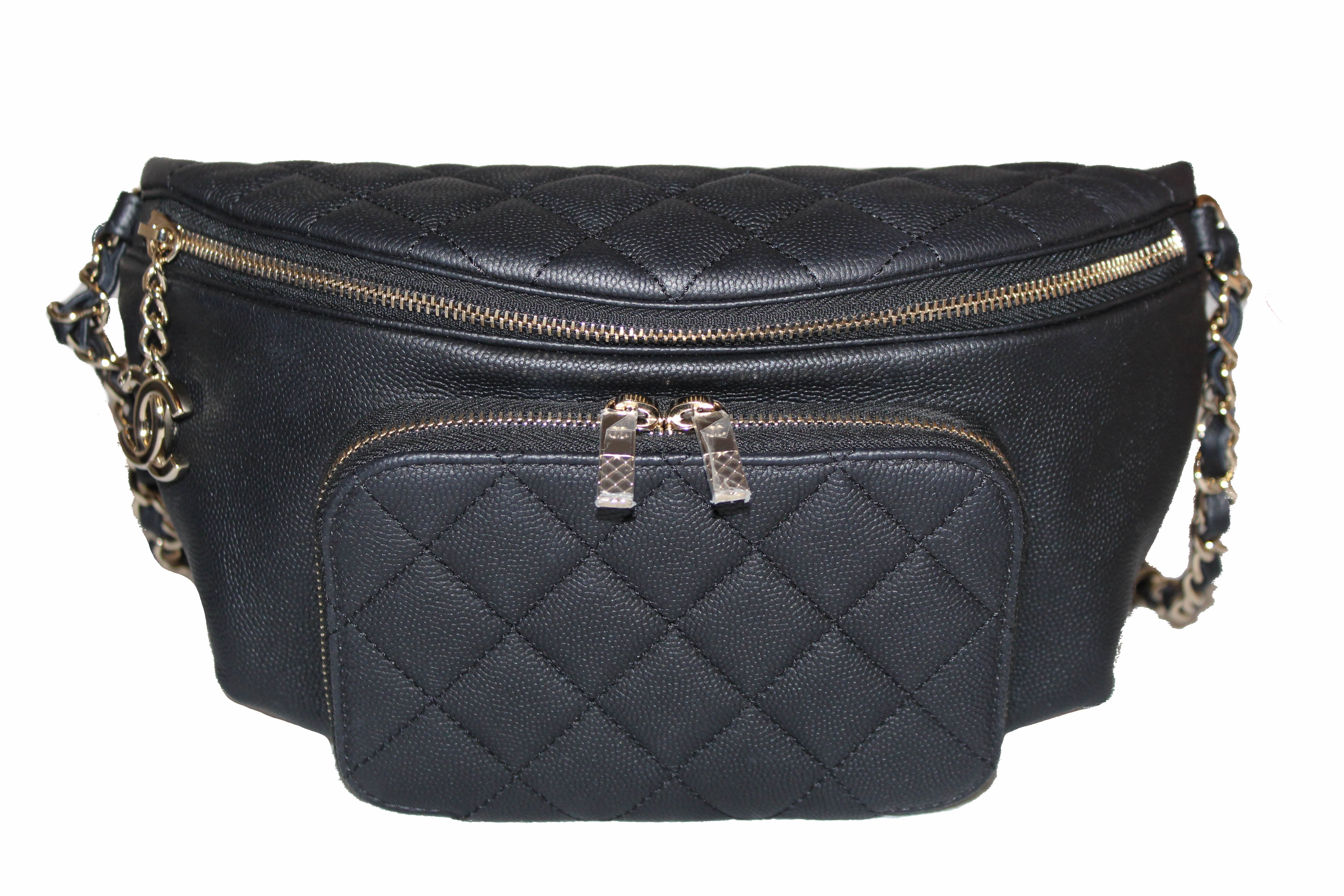 Authentic Chanel Black Small Quilted Caviar Leather Business Affinity –  Paris Station Shop