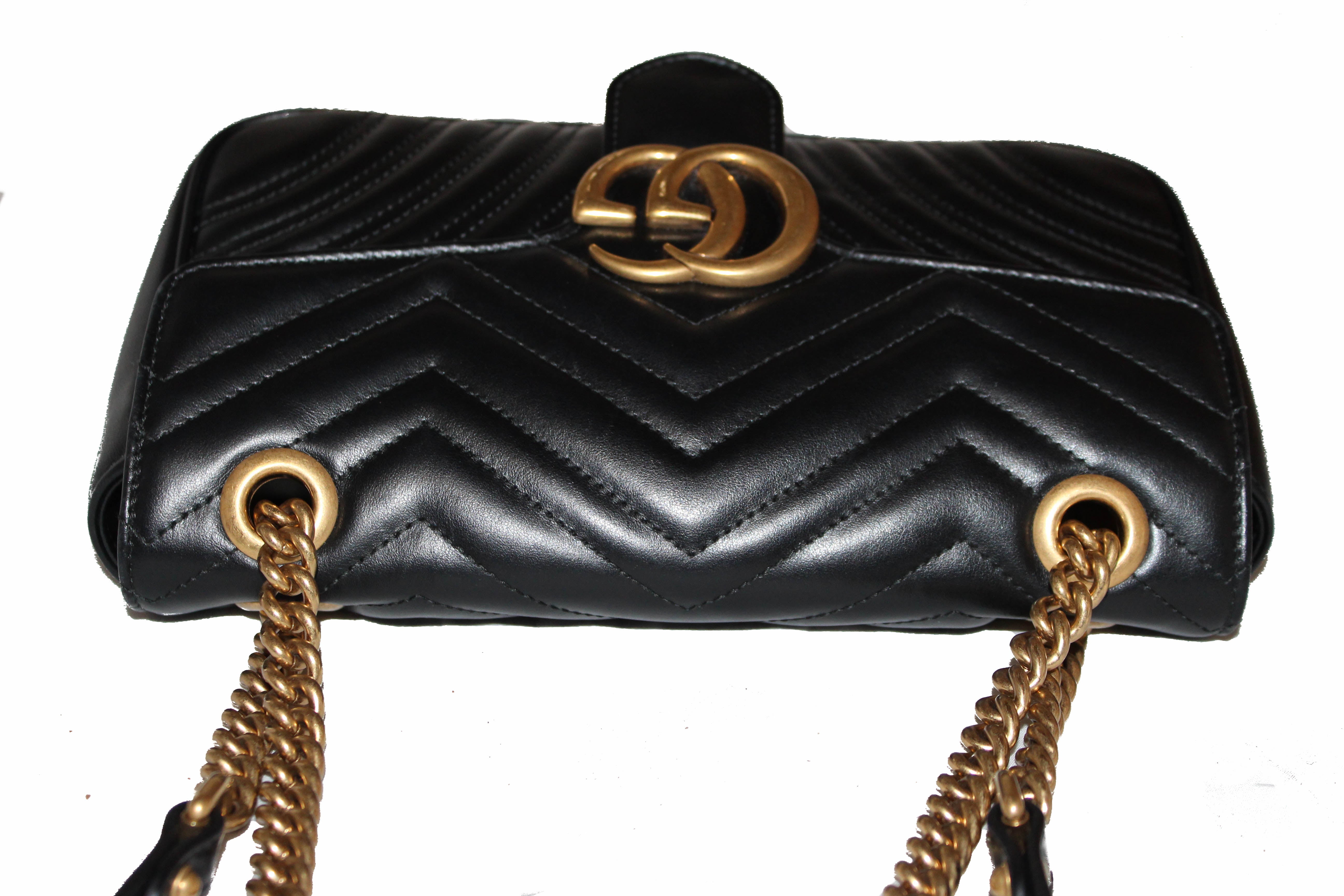 Authentic Gucci Black Marmont Matelasse Shoulder Bag – Paris Station Shop
