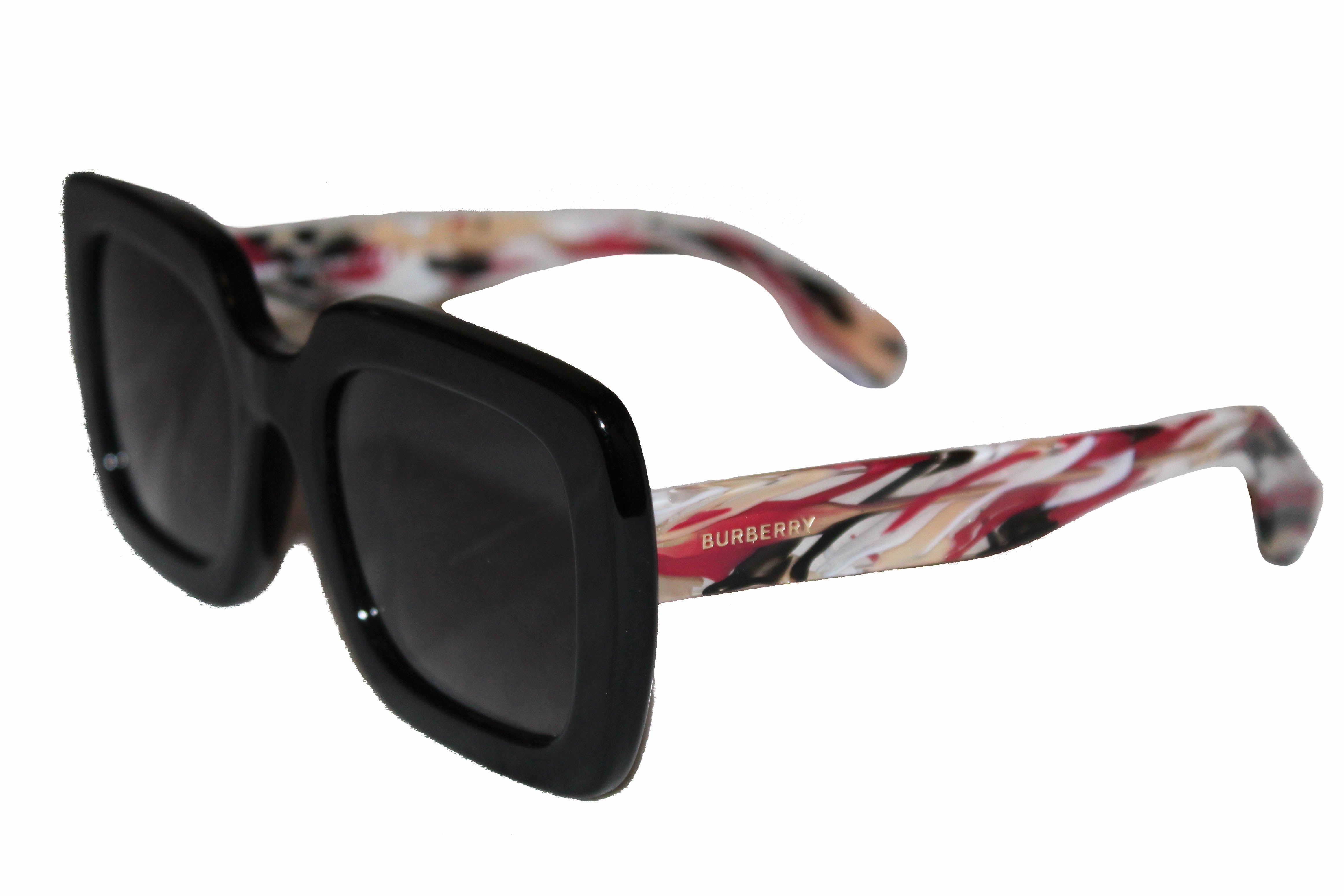 burberry black square sunglasses