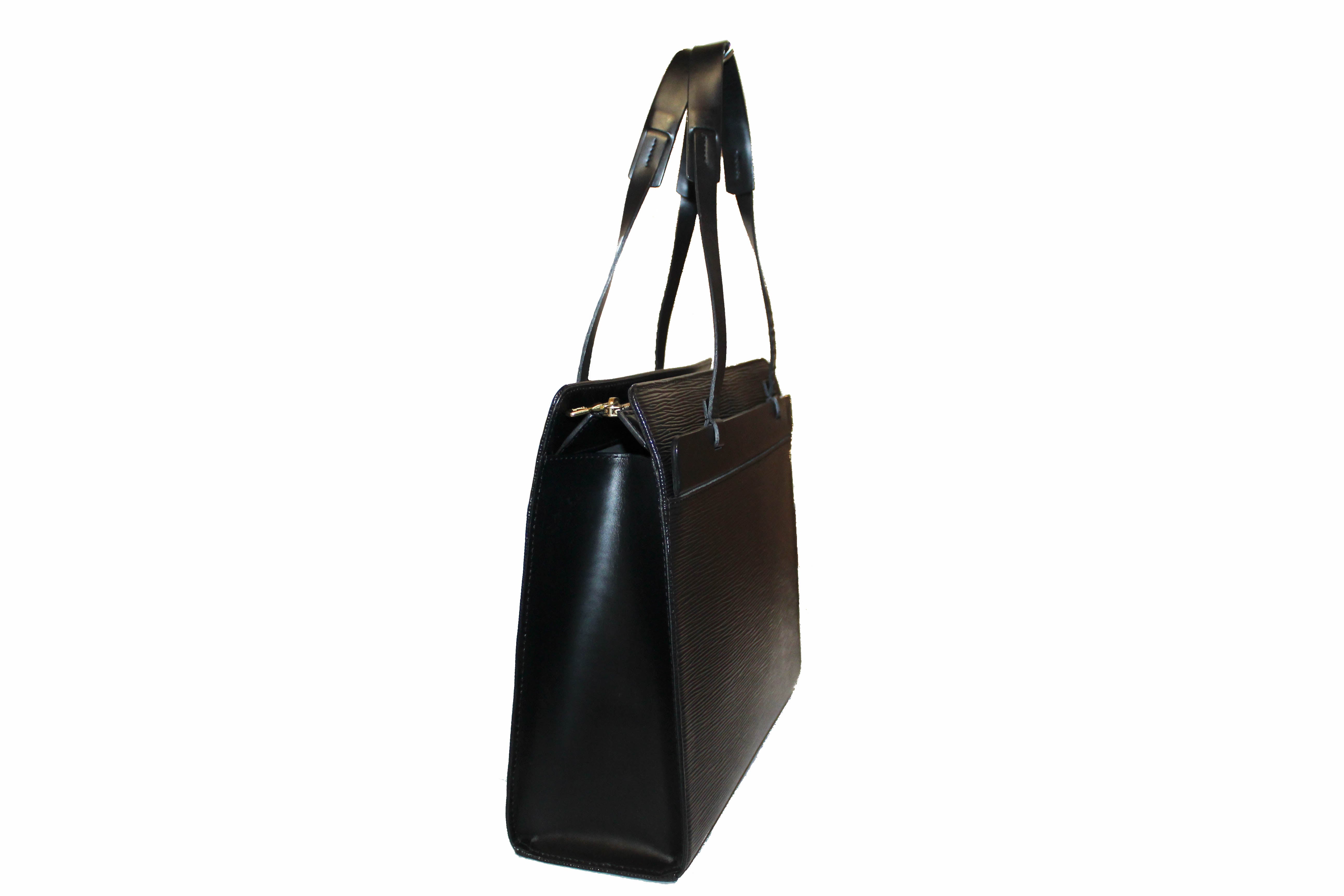 Authentic Louis Vuitton Black Epi Leather Croisette PM Tote Bag – Paris ...