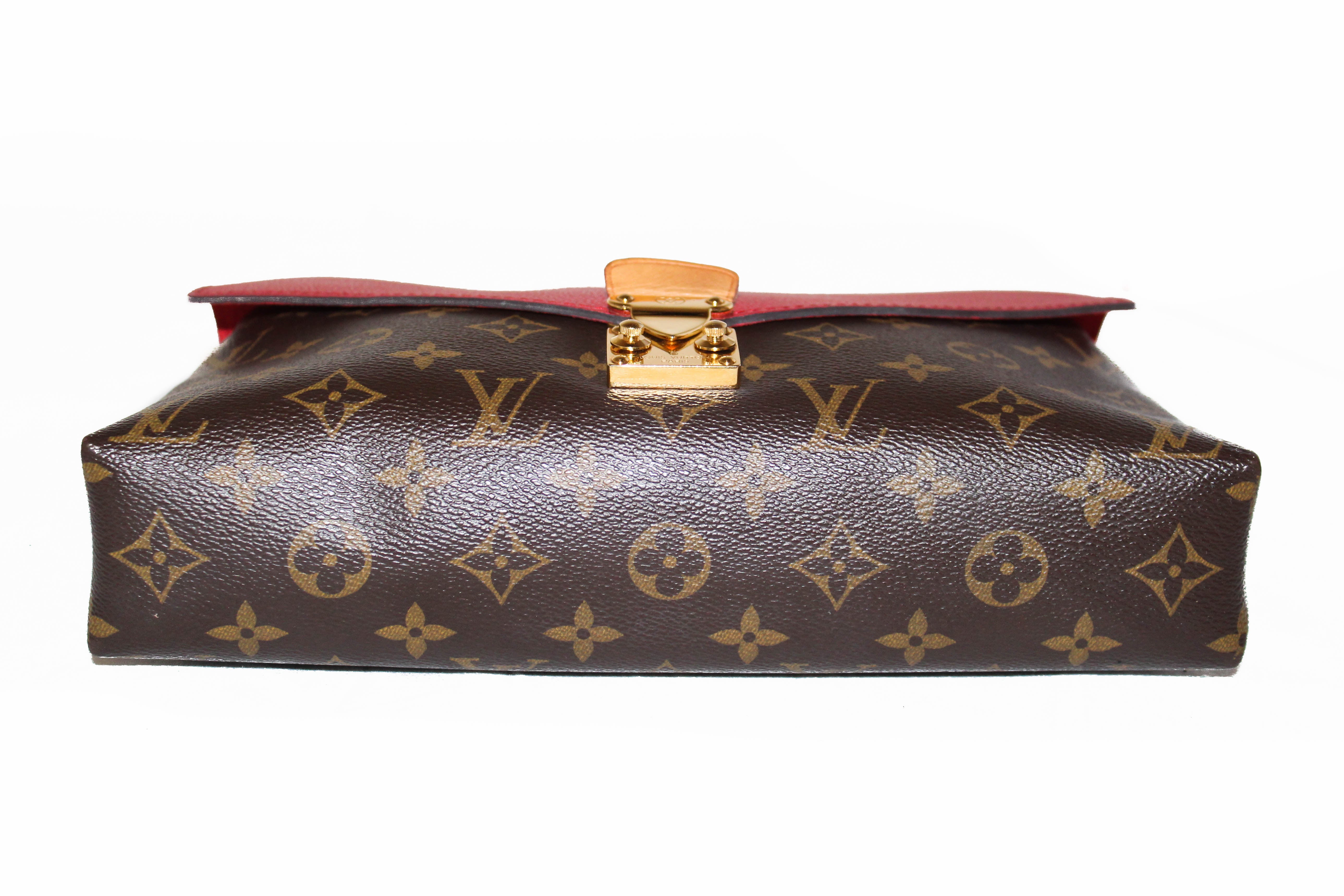 Authentic Louis Vuitton Red Monogram Pallas Chain Shoulder Bag – Paris Station Shop