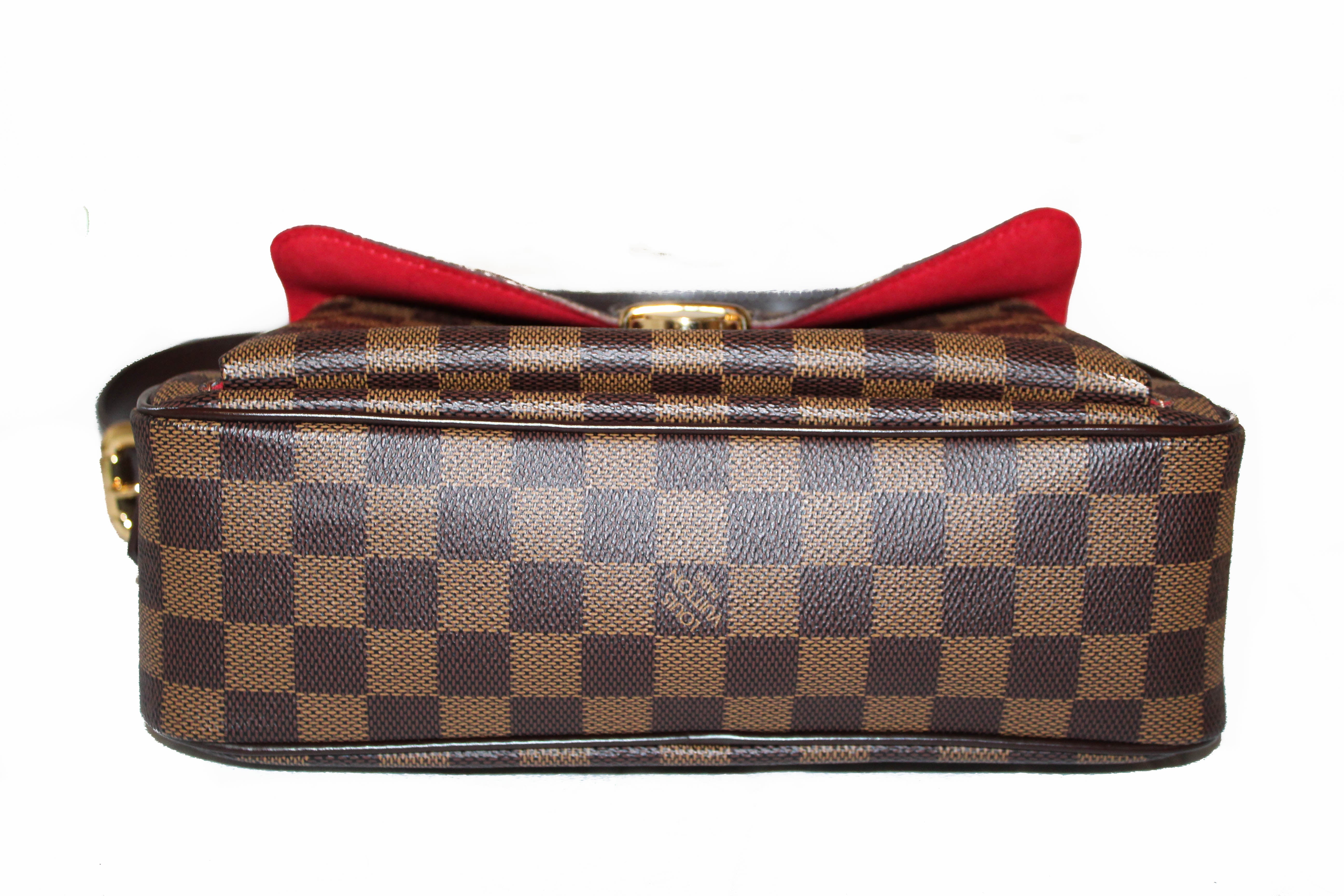 Louis Vuitton Neverfull MM Damier Ebene with Pouch- MISSING 1 LEATHER SIDE  CINCH