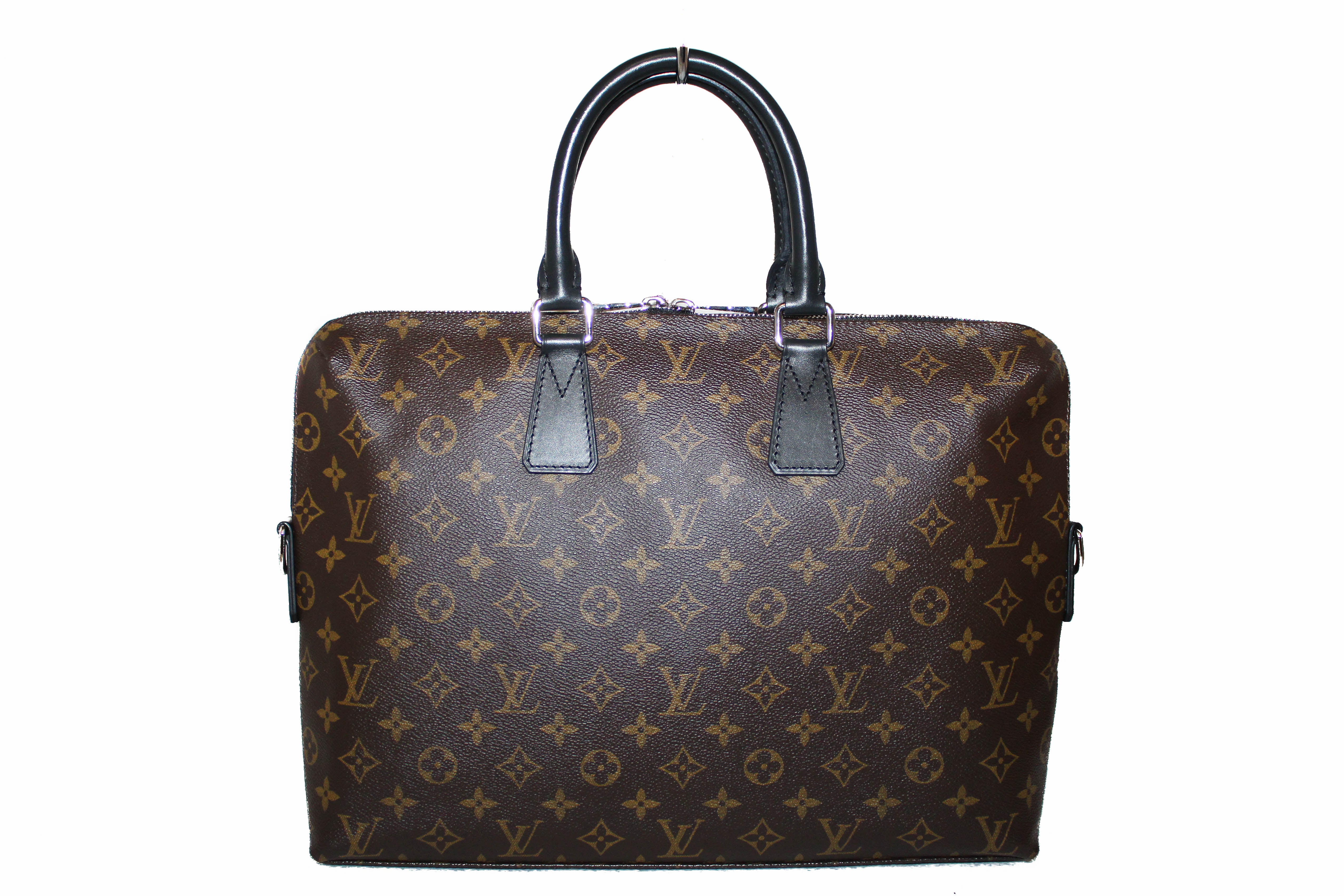 Authentic Louis Vuitton Monogram Noir Porte-Documents Jour Macassar Ba ...