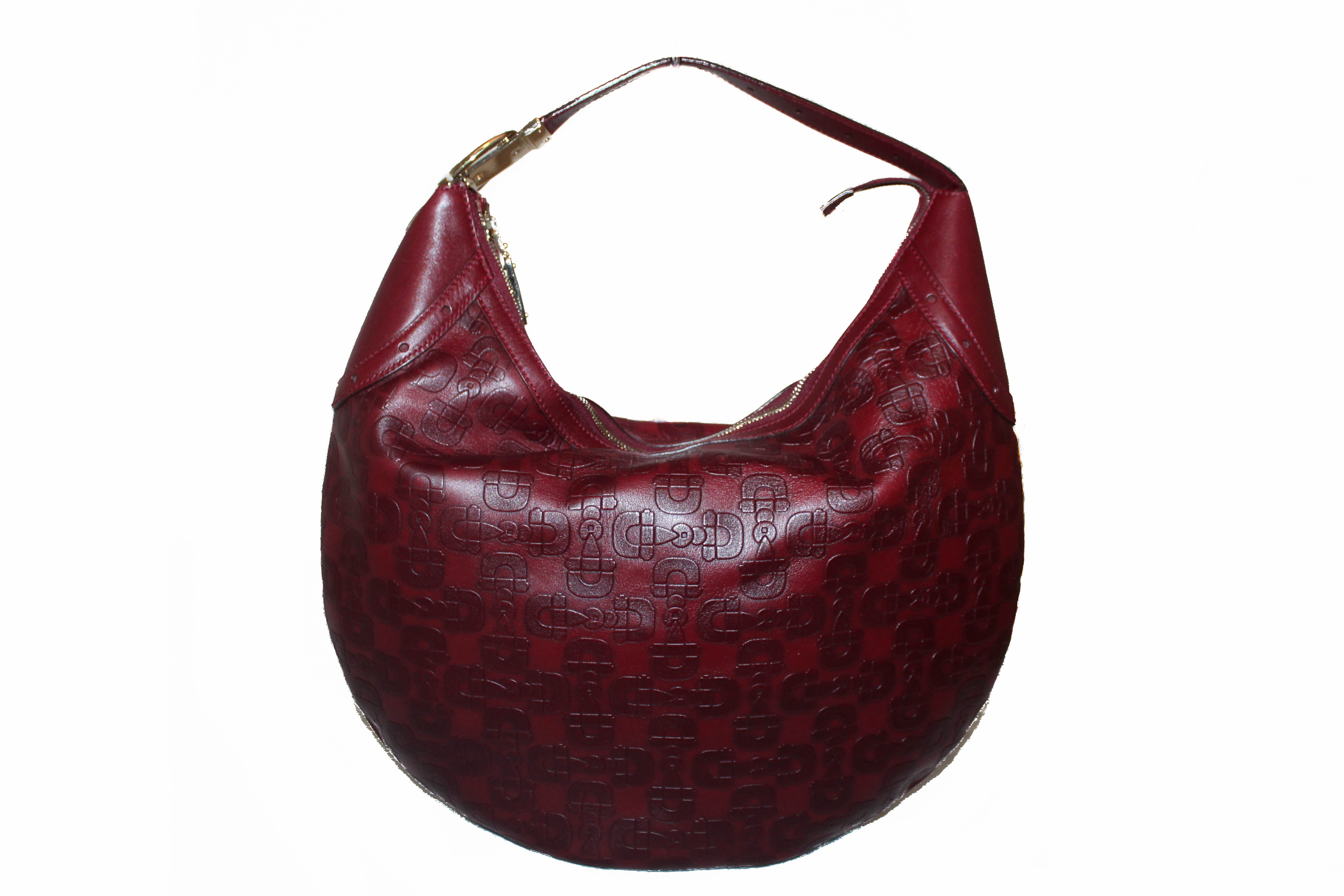 burgundy leather shoulder bag