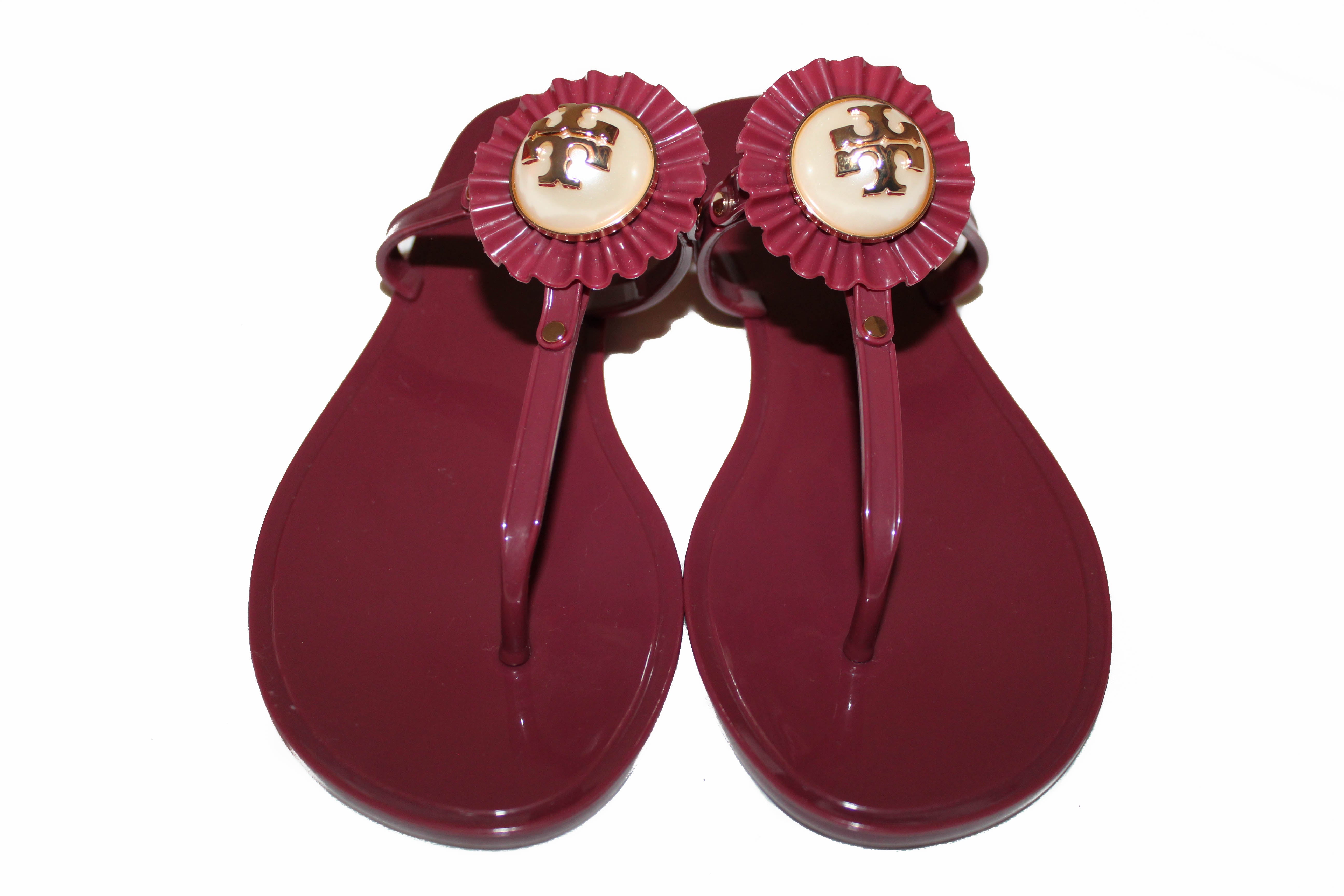 Authentic Tory Burch Burgundy Jelly Sandal Size 7M – Paris Station Shop