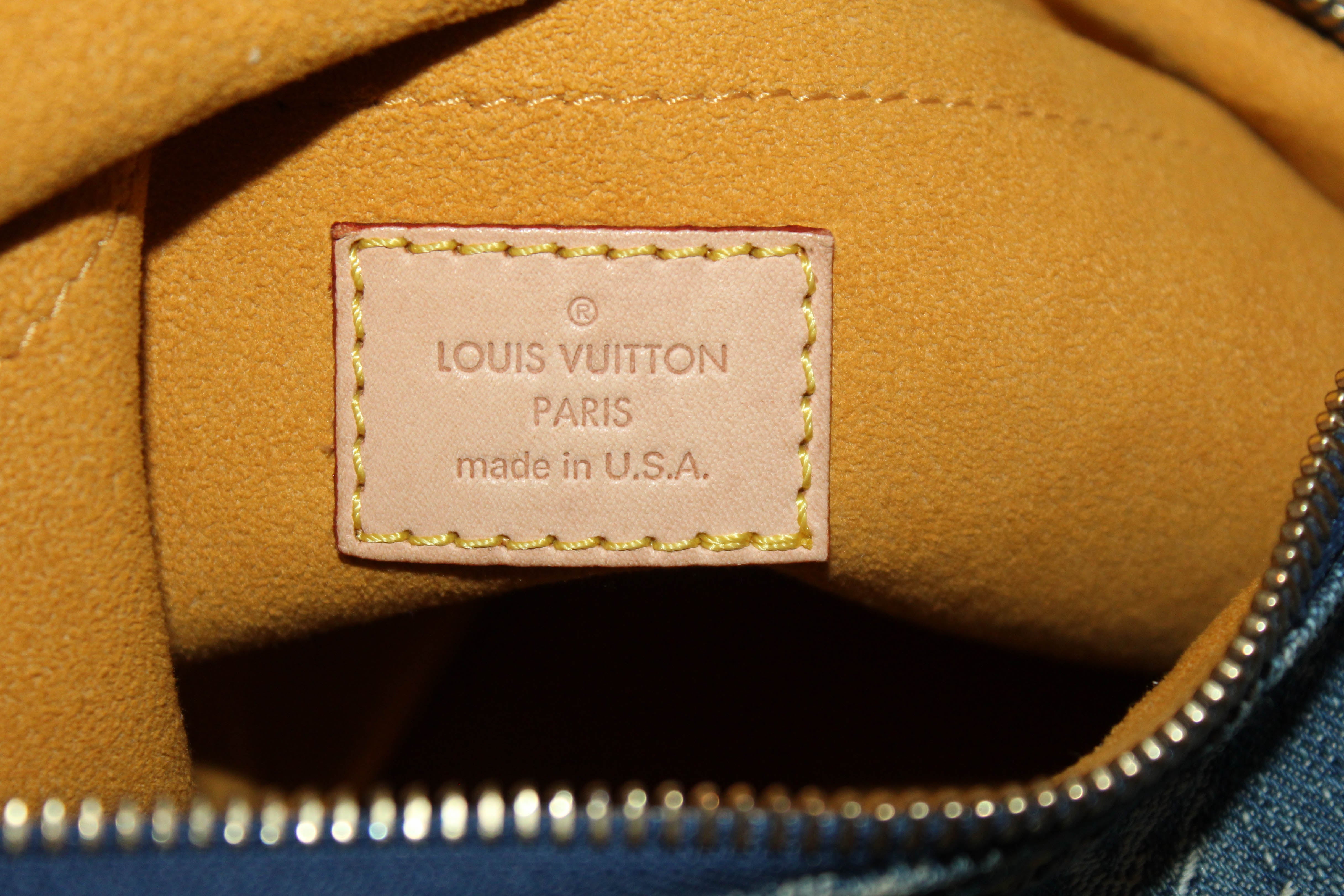 Authentic Louis Vuitton Blue Denim Monogram Baggy GM Shoulder Bag – Paris Station Shop