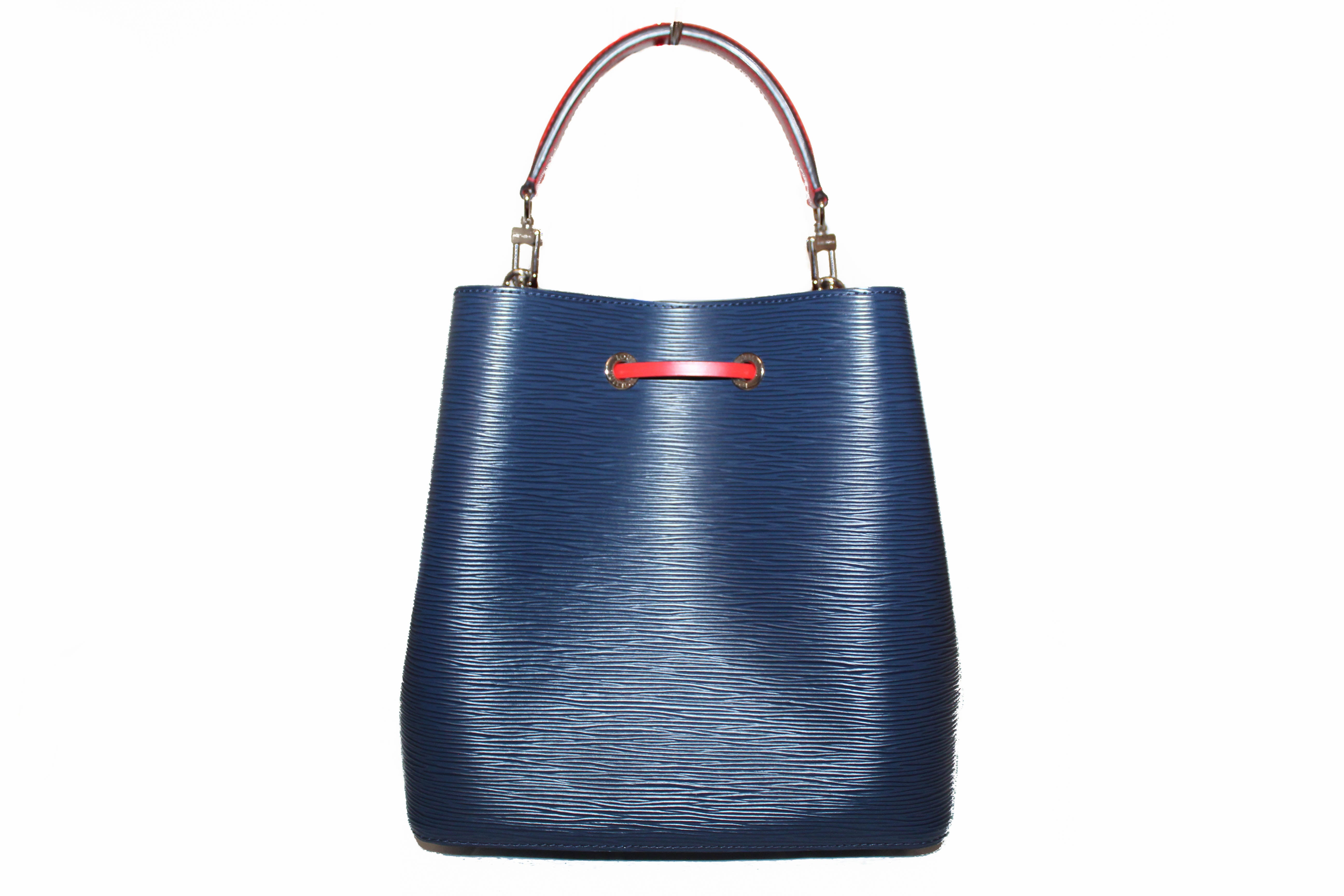 Authentic Louis Vuitton Blue Epi Leather Neo Noe MM Shoulder Bag ...