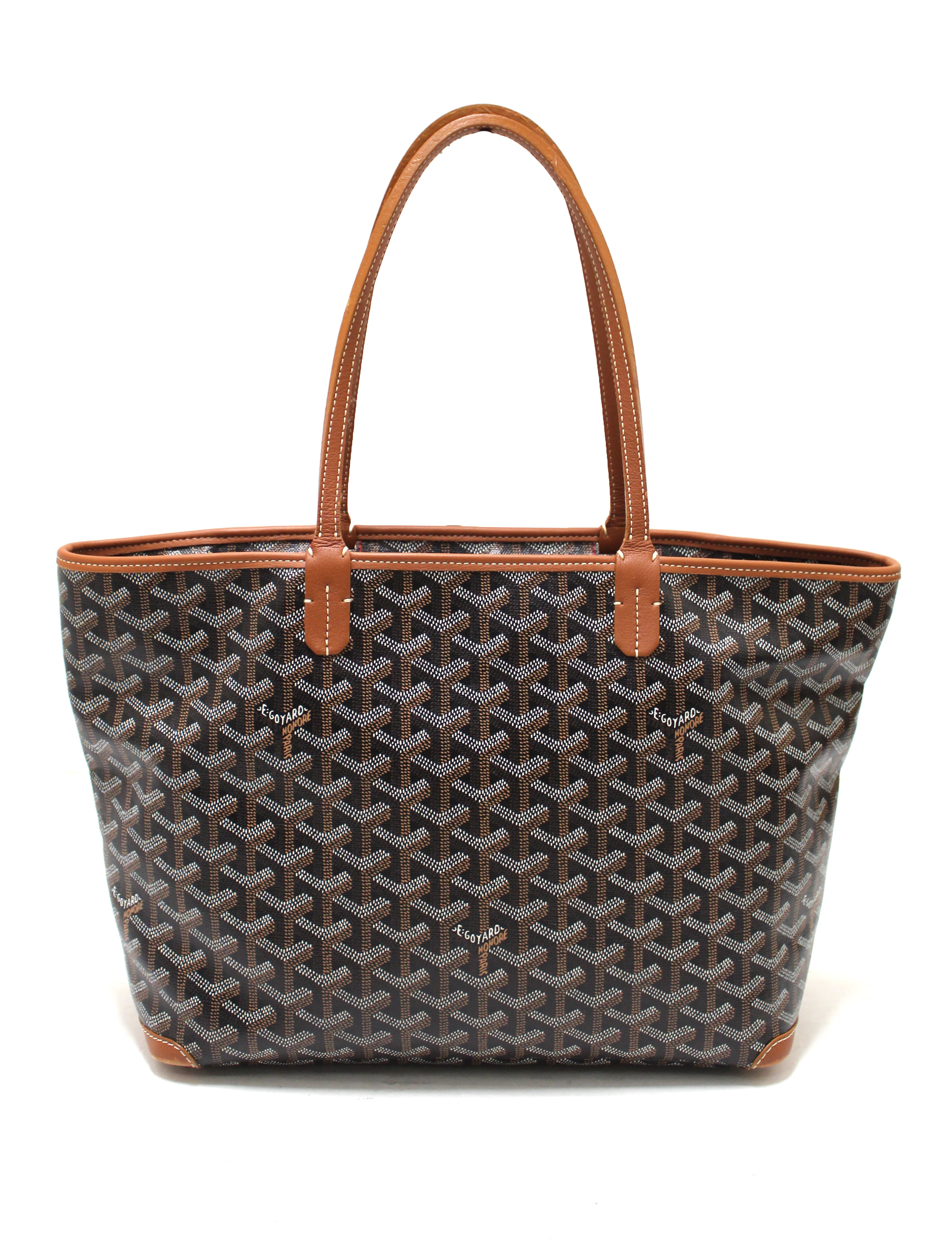 Goyard Saint Louis PM Black/Brown Tote Bag Paris