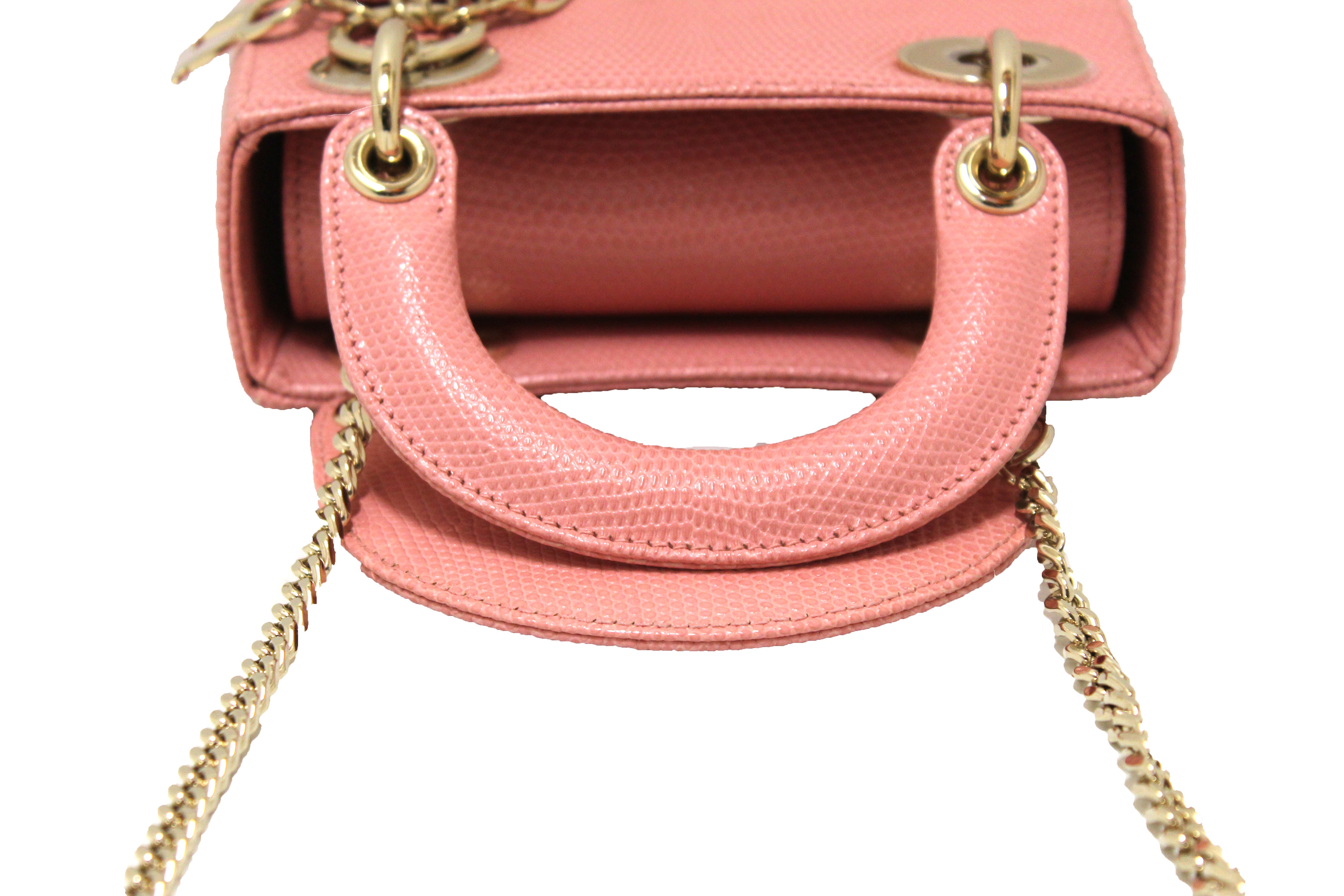 Lady dior lizard handbag Dior Pink in Lizard  30504489