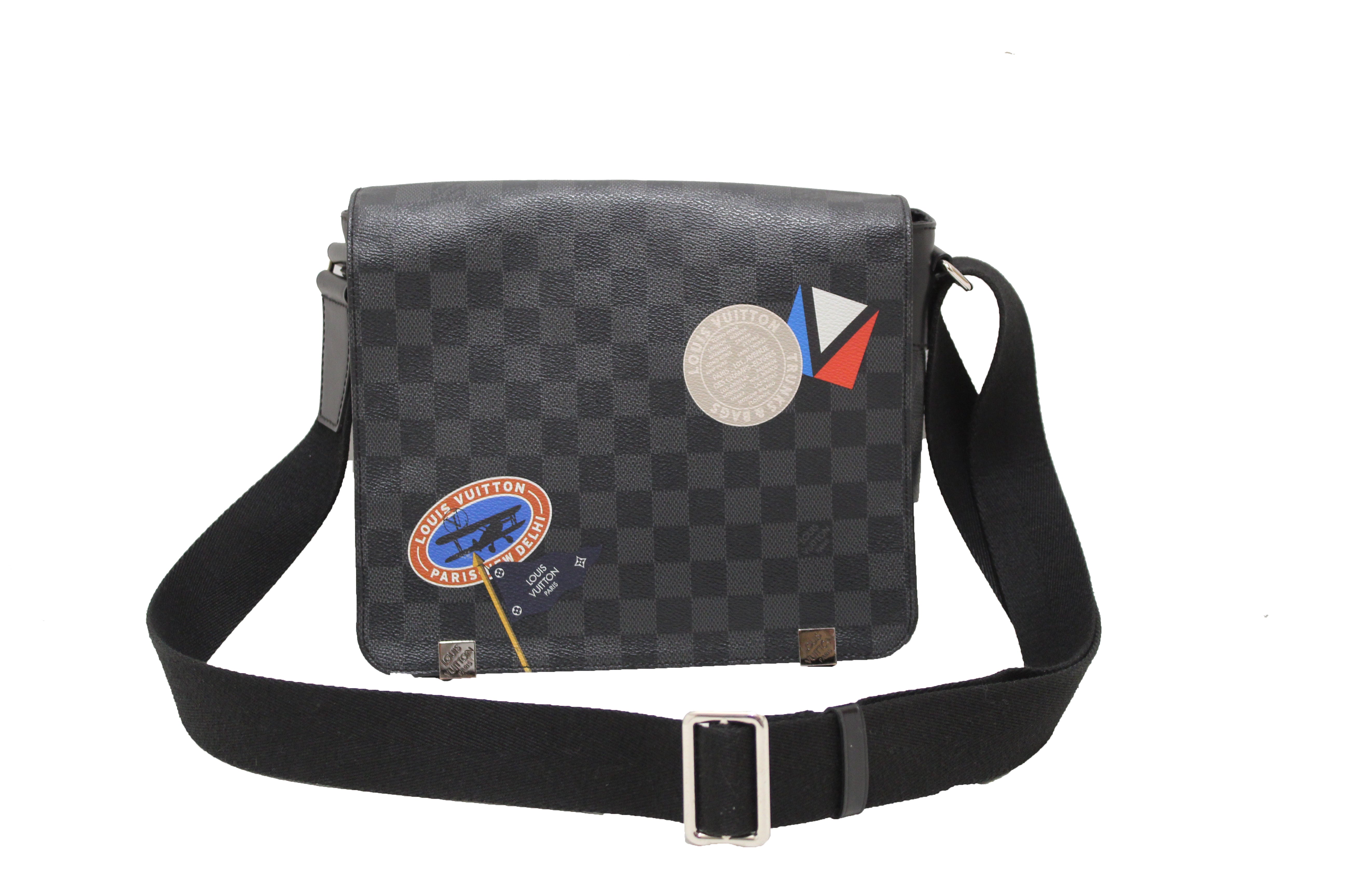 Louis Vuitton District Messenger Bag Limited Edition Damier Graphite LV  League at 1stDibs