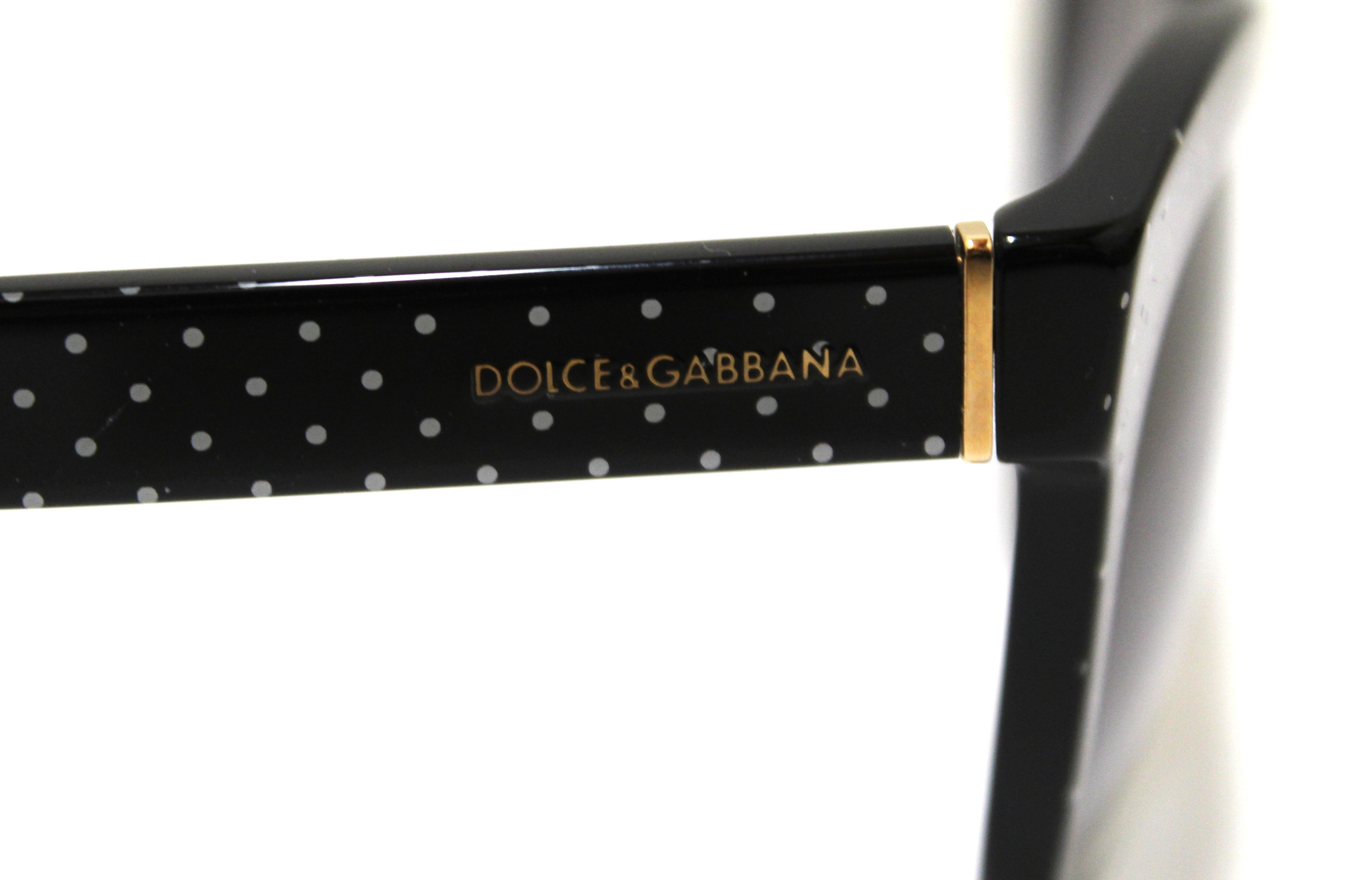 Authentic New Dolce and Gabbana Black with White Pin dot Sunglasses DG –  Paris Station Shop