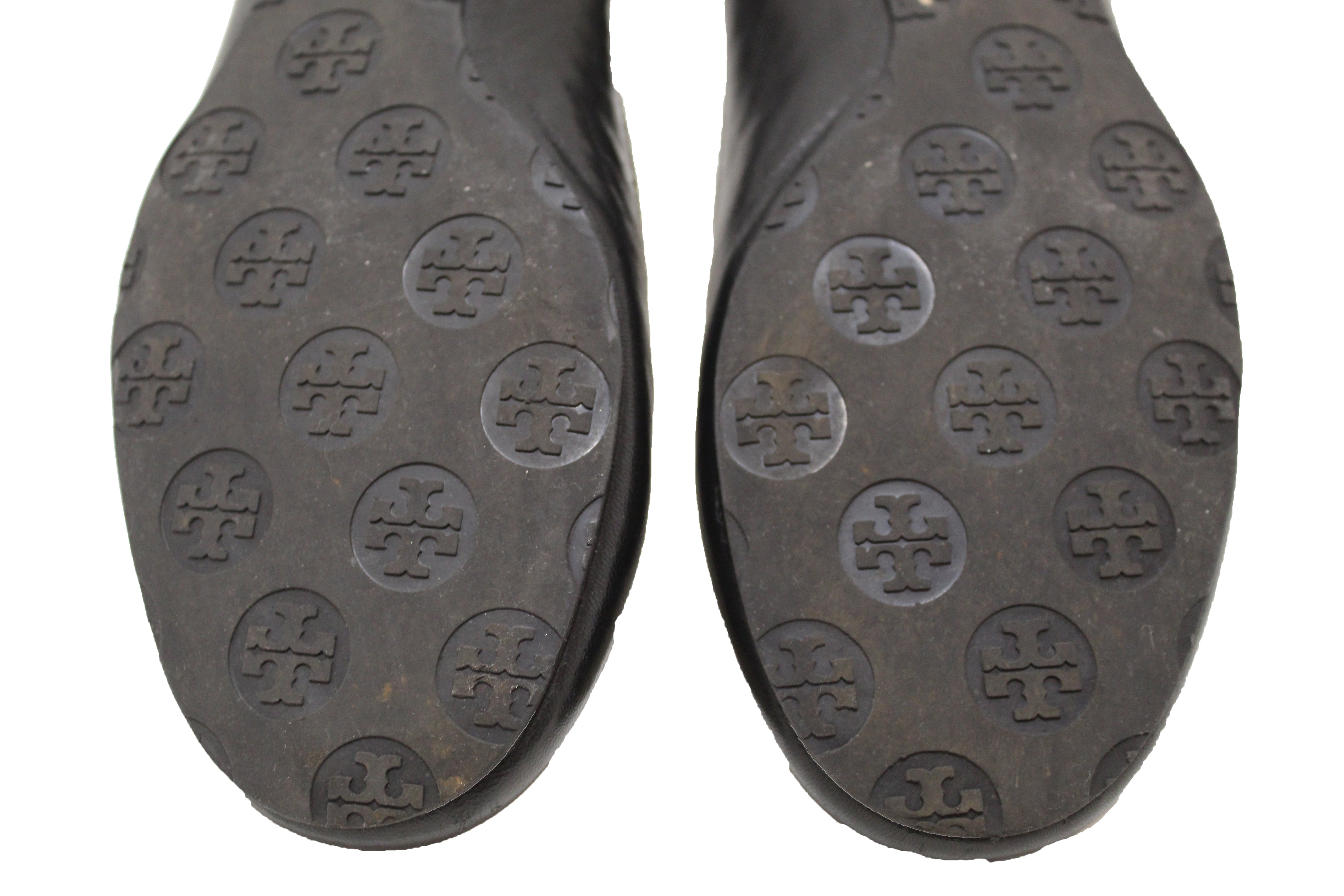 Authentic Tory Burch Black Leather Ballet Flat Shoes Size  – Paris  Station Shop