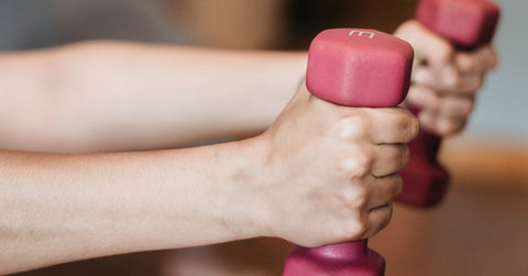 working out with weights