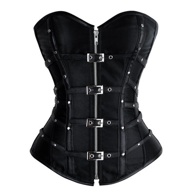 Angelica Gothic Industrial Black Underbust Corset with Side Lacing –  Gothikco