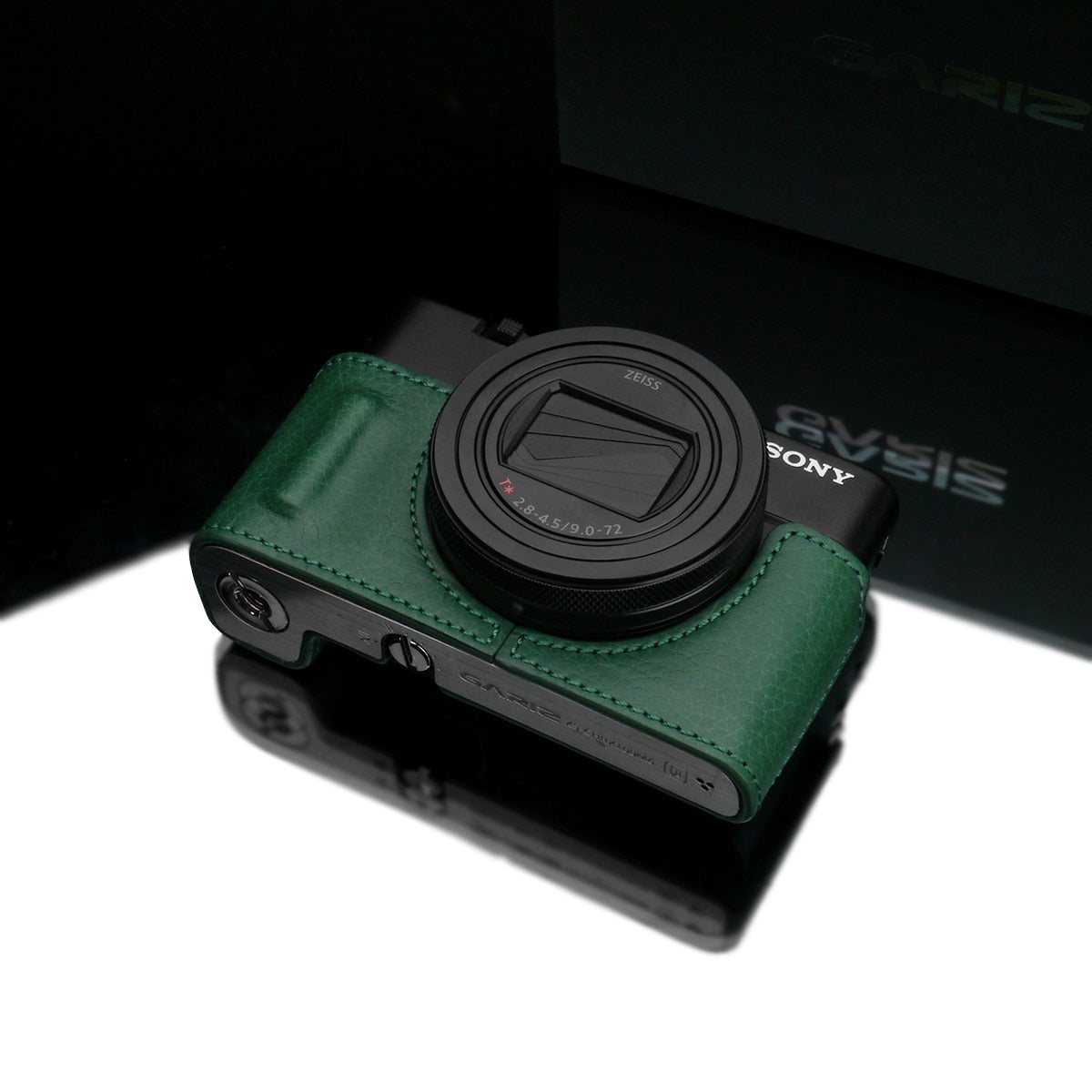 Gariz HG-RX100M6GR Leather Camera Half Case Green for Sony RX100M6 RX1