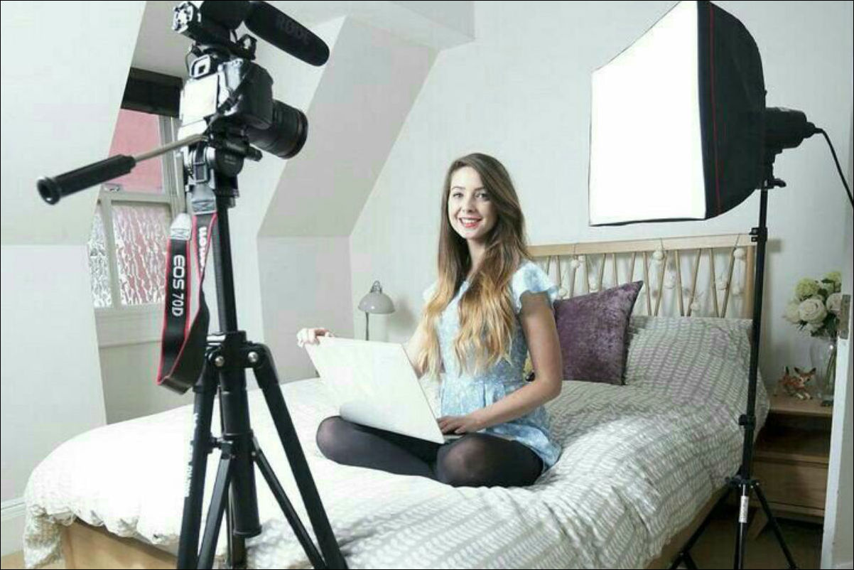 Zoella's Lighting and FIlming Youtube Set Up