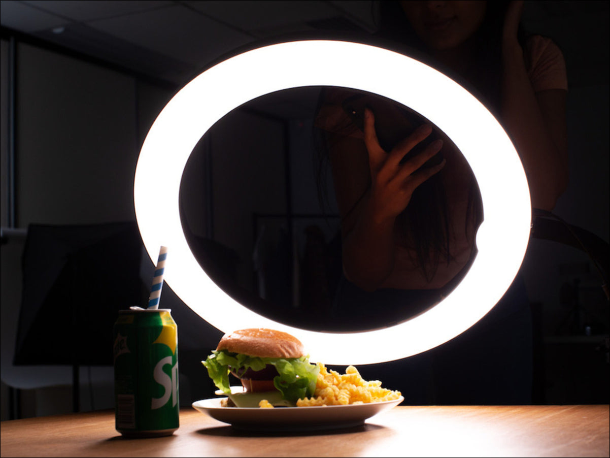 spectrum aurora gold luxe ii ring light food photography