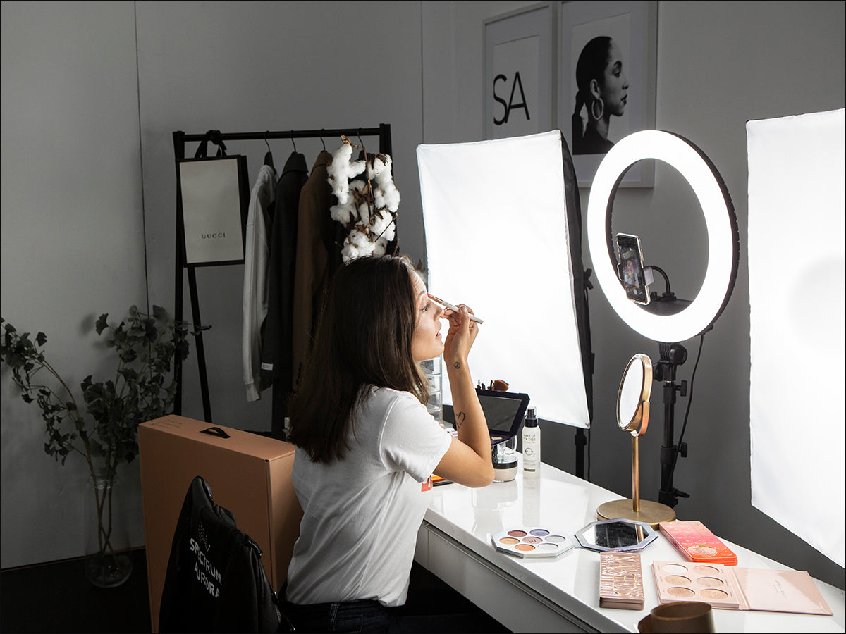 beauty ring light and softbox lighting kit for beauty