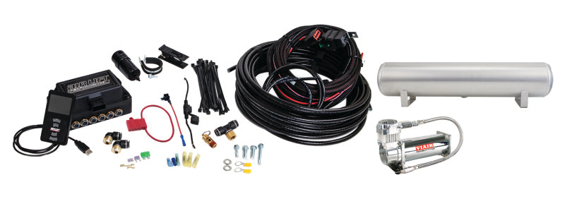 Air Lift Performance 3P (3/8 Air Line 4 Gal 5-Port Raw Aluminum Tank VIAIR 444C Comp) - 27687