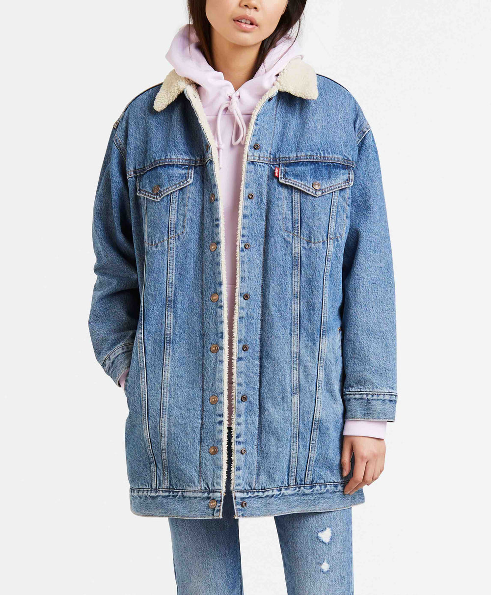 levi's lengthened sherpa jacket