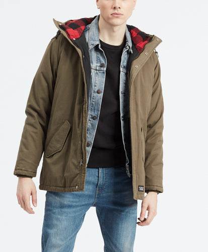 levi's thermore padded parka black 