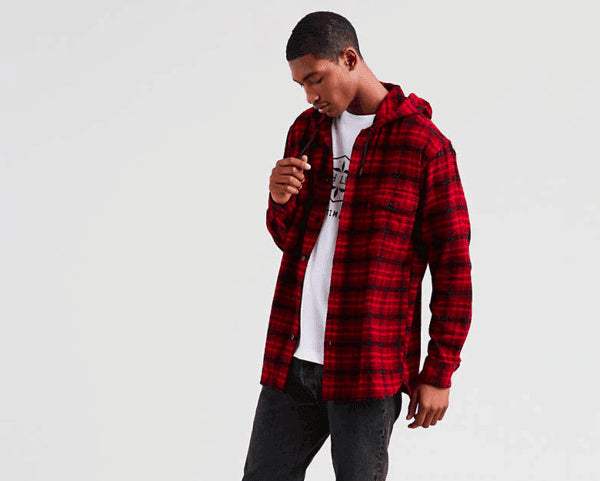 levi tartan hoodie