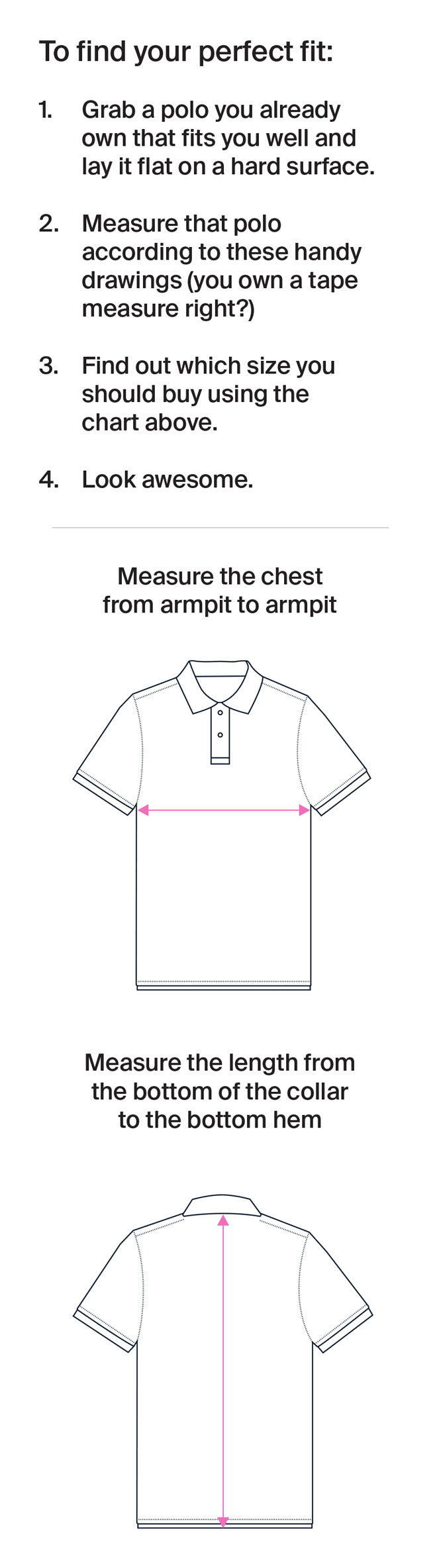 Men's Shirt Size Chart | Polos, Pants, & More | Psycho Bunny