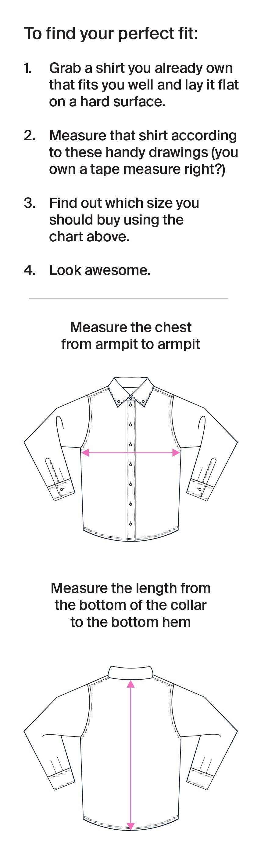 Chest Size Shirt Chart