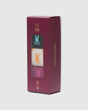 MENS ALL OVER BUNNY DRESS SOCK BOX SET - B6F263E200 - Psycho Bunny