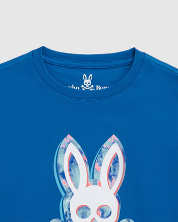 KIDS MEYER LONG SLEEVE BLUE GRAPHIC TEE | PSYCHO BUNNY