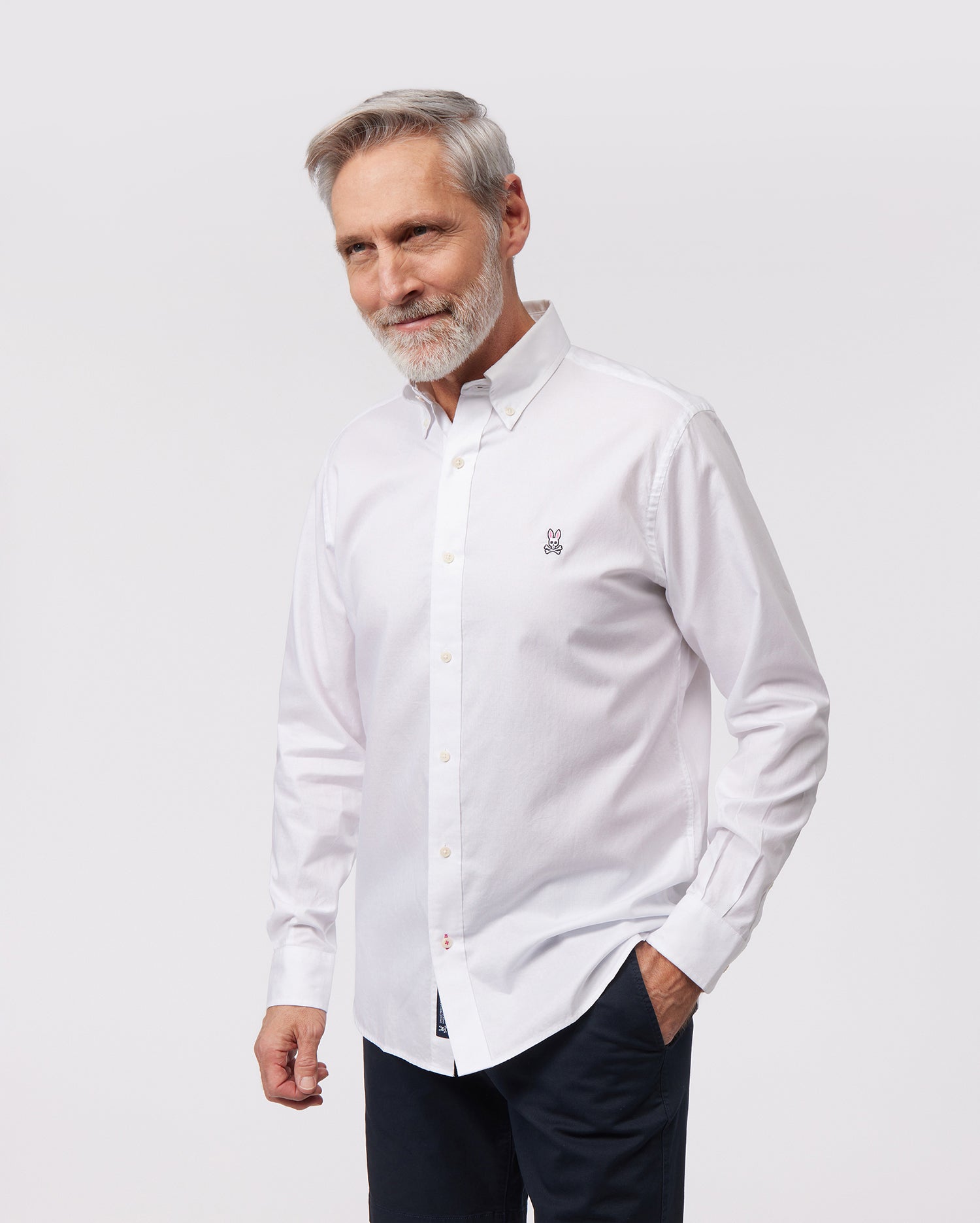 MENS CLASSIC OXFORD LONG SLEEVE SHIRT - B6C655X1PC