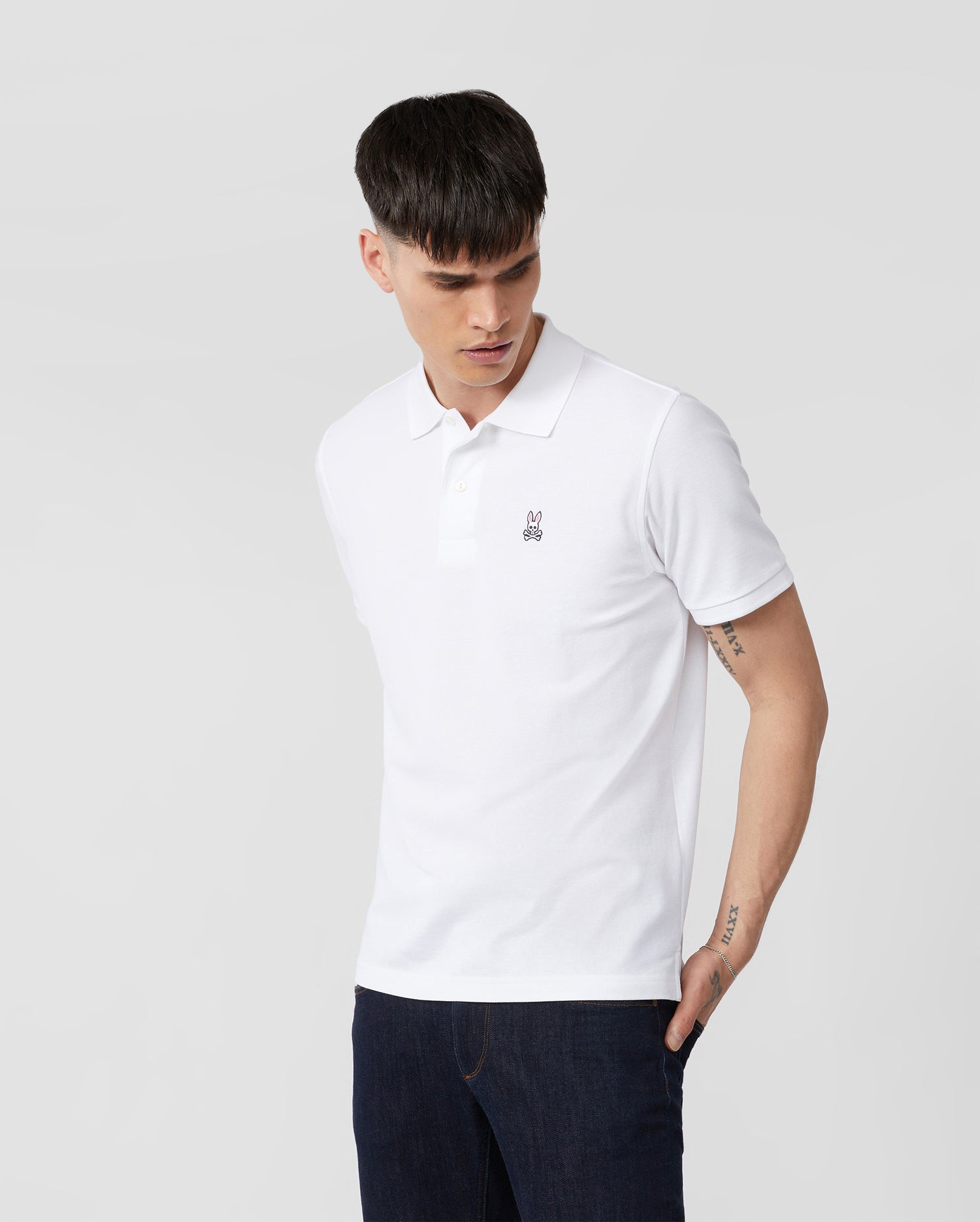 MENS WHITE CLASSIC POLO - B6K001ARPC | PSYCHO BUNNY