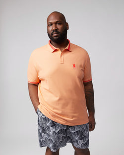 big and tall orange polo shirt