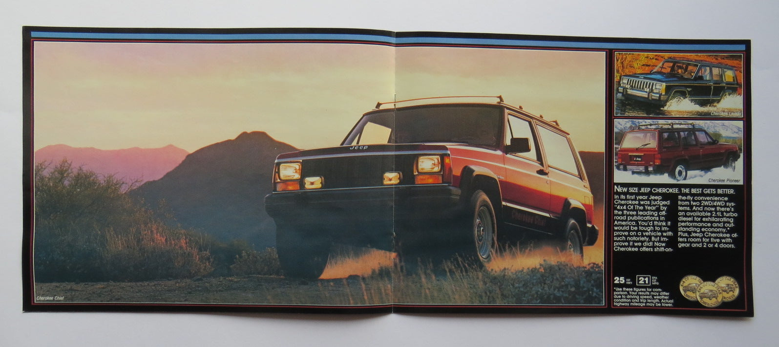1985 Jeep Renault Brochure CJ Scrambler Pickup Cherokee