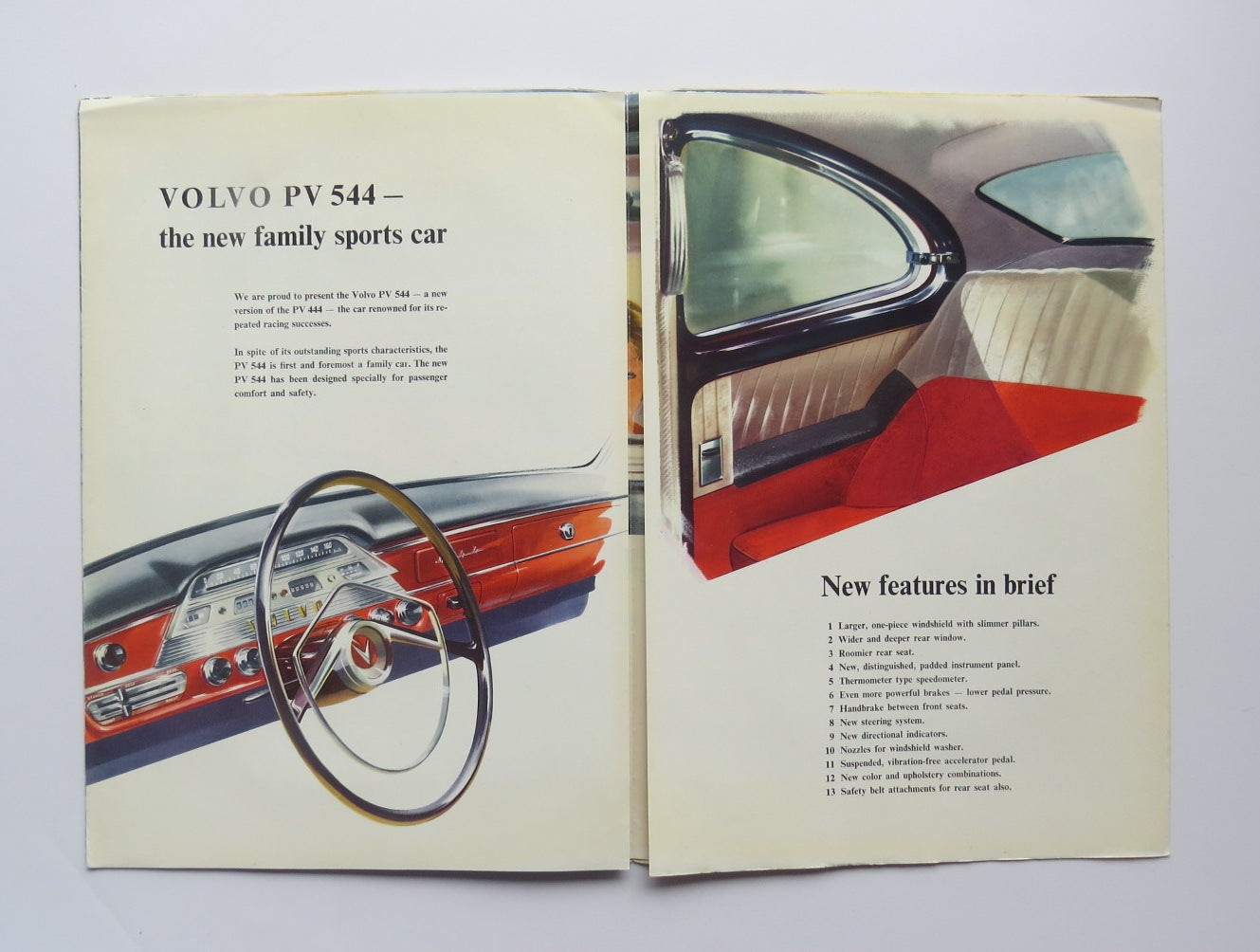 1959 Volvo Pv 544 Brochure Poster Vintage Car Brochures