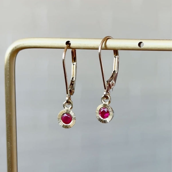 Ruby Aurora Dangle Earrings