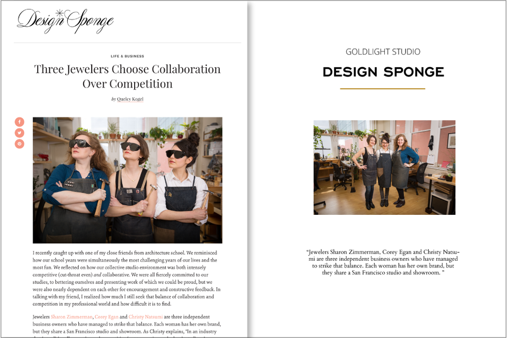 Design Sponge: Three Jewelers choose collaboration over competition