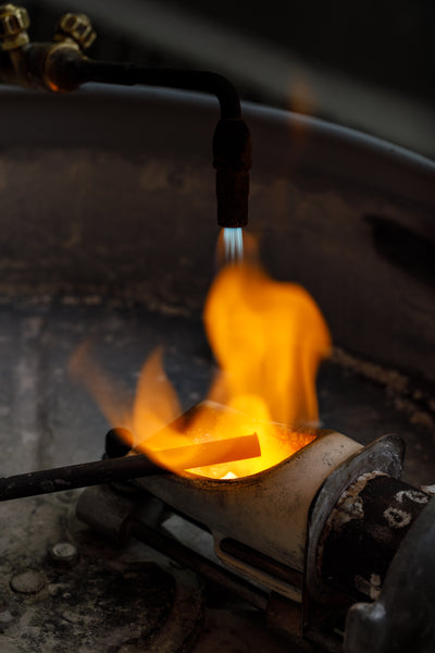 Using a Torch to Melt Gold - How a Ring is Made - Corey Egan