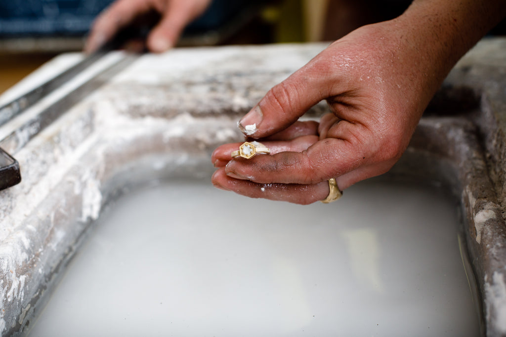Freshly Cast Gold Ring - How a Ring is Made - Corey Egan