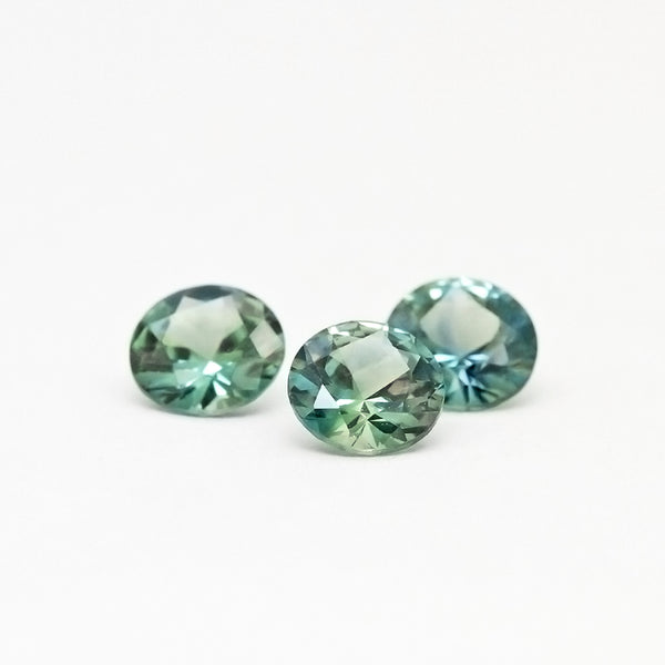 Teal Montana sapphire faceted round gems