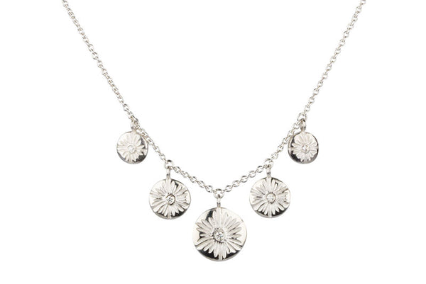 Five Corona Diamond Necklace