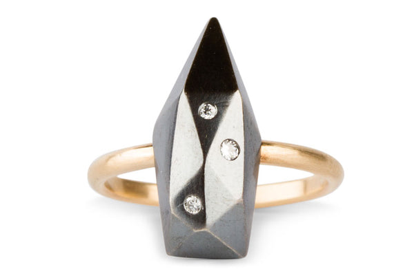 Two Tone Long Fragment Ring