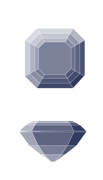 Asscher Diamond Shape Diagram