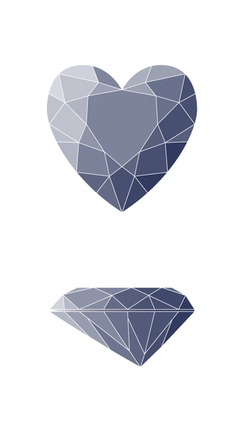Heart Diamond Shape Diagram