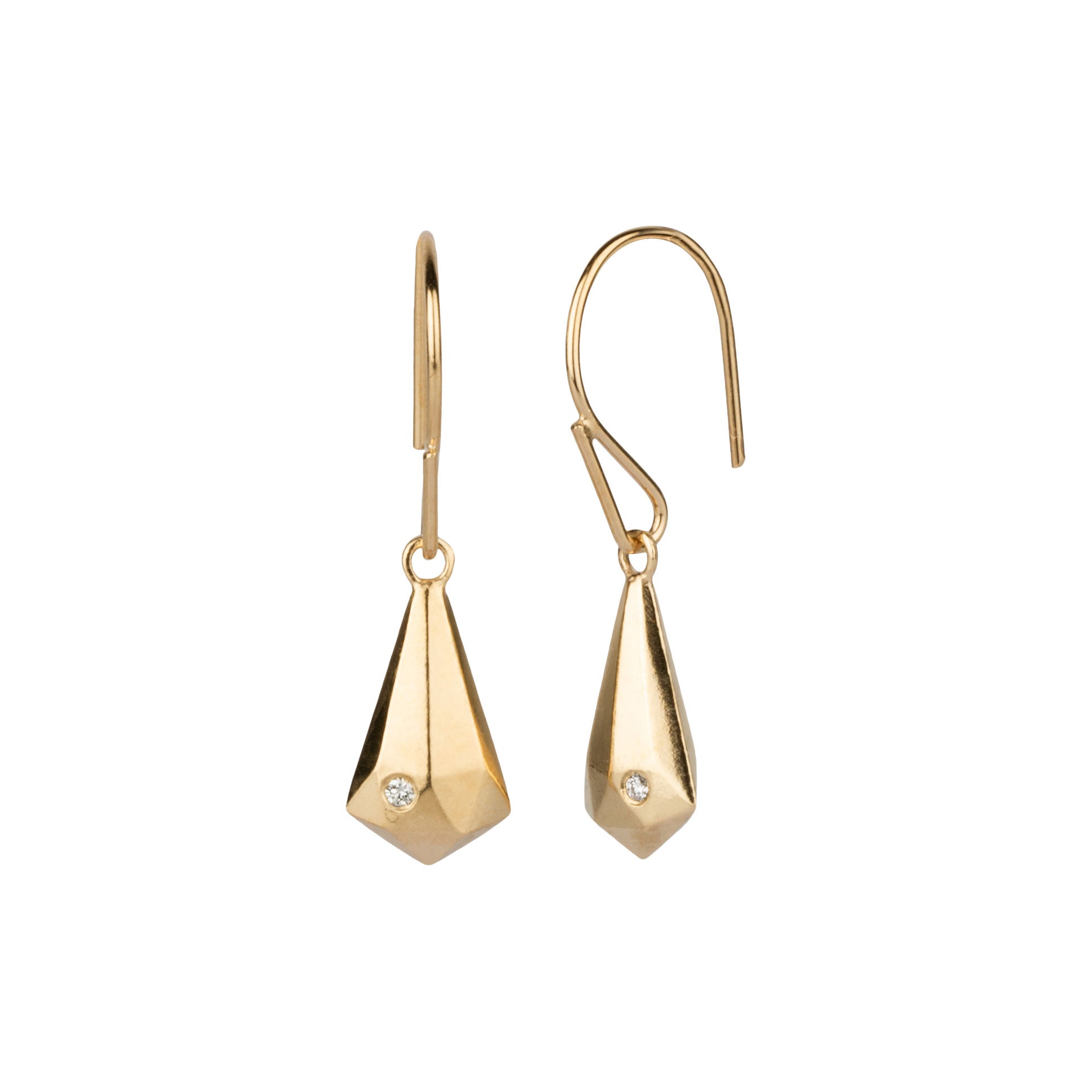 Vermeil and Diamond Crystal Fragment Earrings – Corey Egan