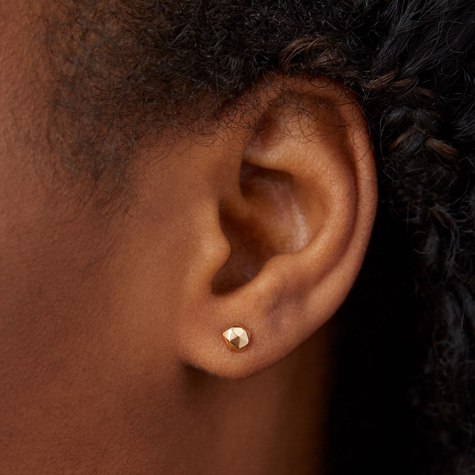 Gold Micro Fragment Stud Earrings - Corey Egan