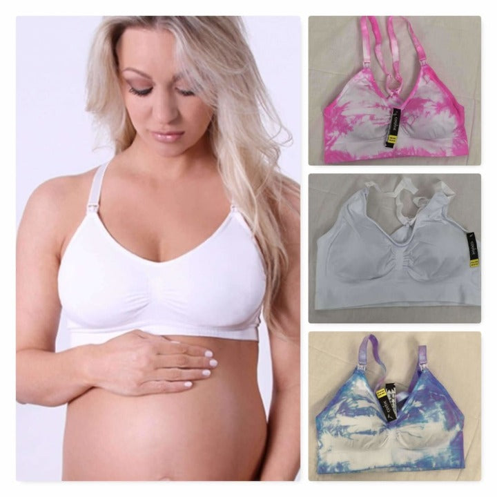 Pregnant Women's Sexy Lace Trim Bra, Comfy Nursing Bra, Removable Straps  For Easy Breastfeeding