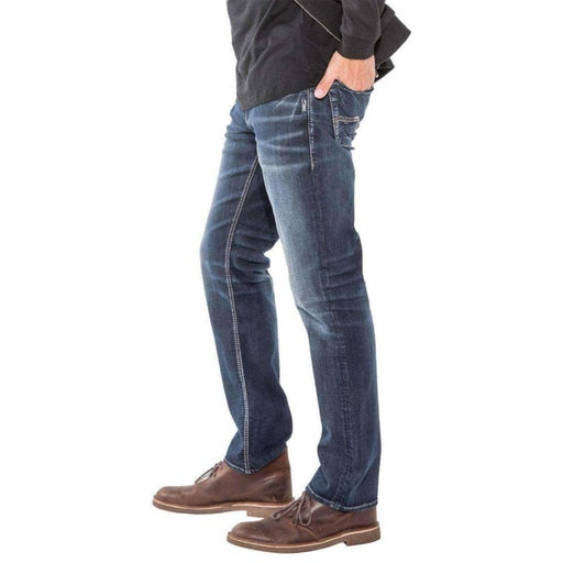 Silver Jeans Co. Zac Relaxed Fit Straight Leg Dusted Denim Jeans