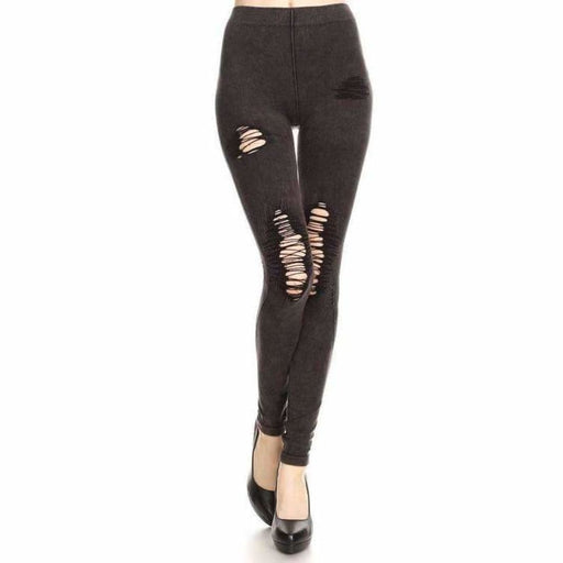 Yelete Leg Wear Leggings Black With Silver Skulls Womens One Size